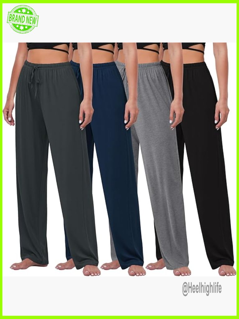 Women's Pajama Bottoms Lounge Pants Wide Leg Yoga Pants Soft Drawstring Loose